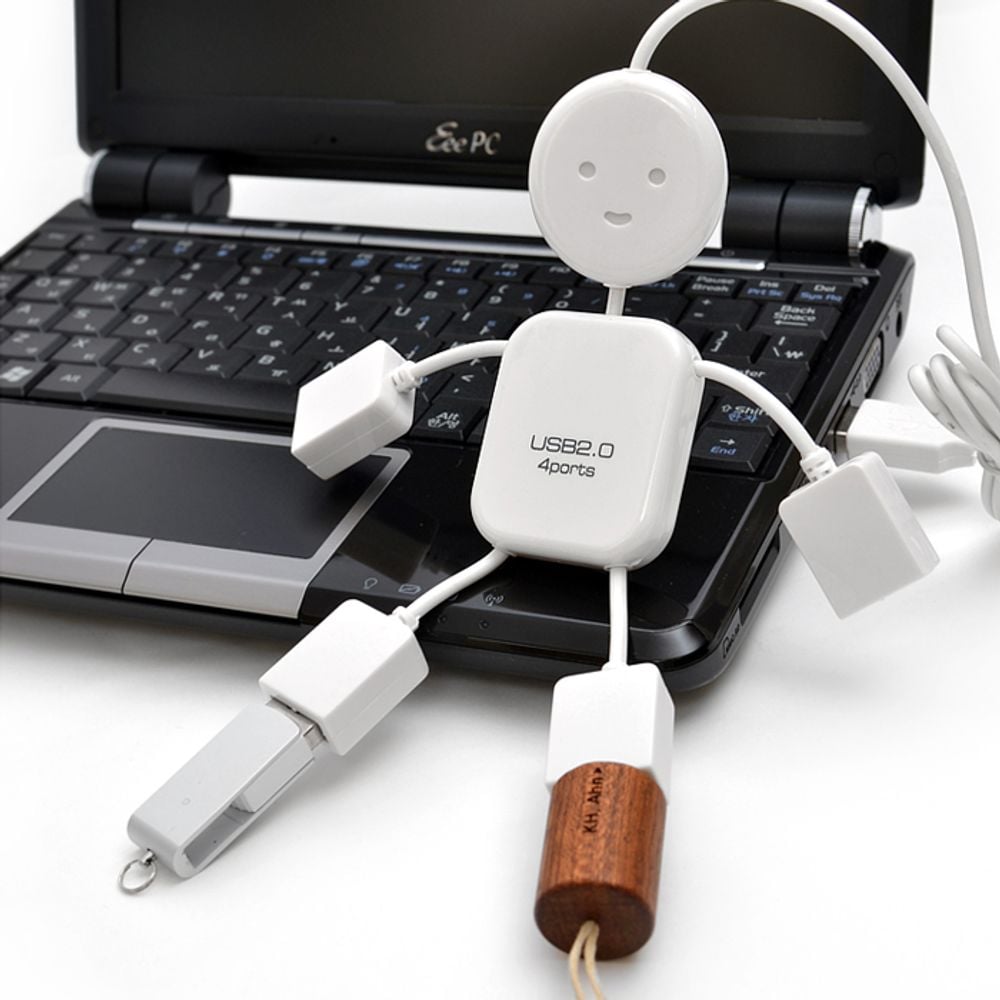 휴맨 USB 디자인 허브 4포트 아이맨 허브 4포트 - 상품 이미지