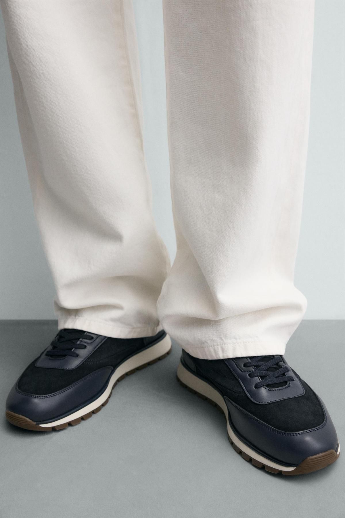 자라 멀티피스 스웨이드 스니커즈 2338/720 BLUE - 상세 이미지 4