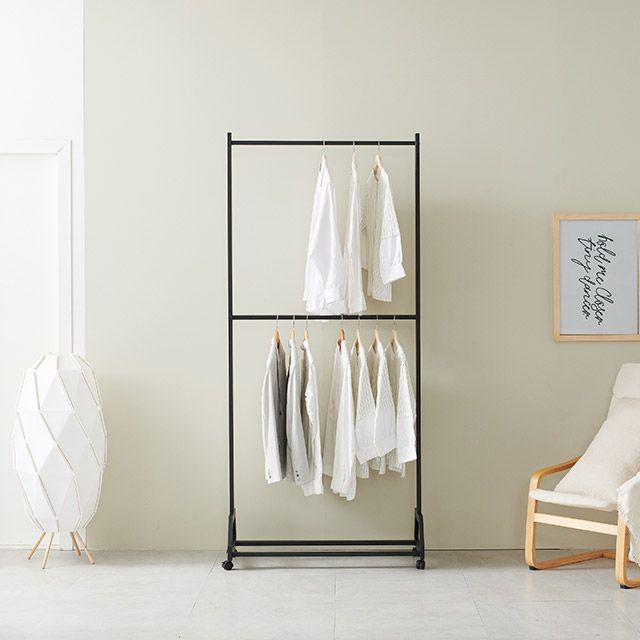 가구의서 N150 심플 2단 행거 2120x400x940mm - 메인 이미지
