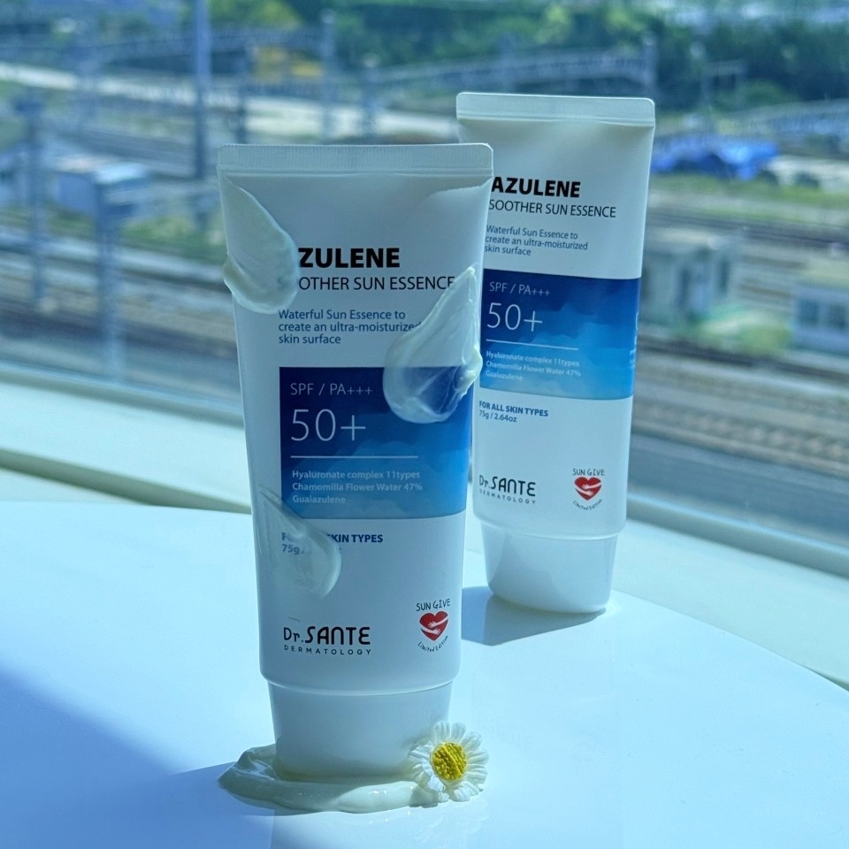 상떼 선크림 아줄렌 수더 선에센스 75ml 눈시림없는 수분 썬크림 - 상세 이미지 2