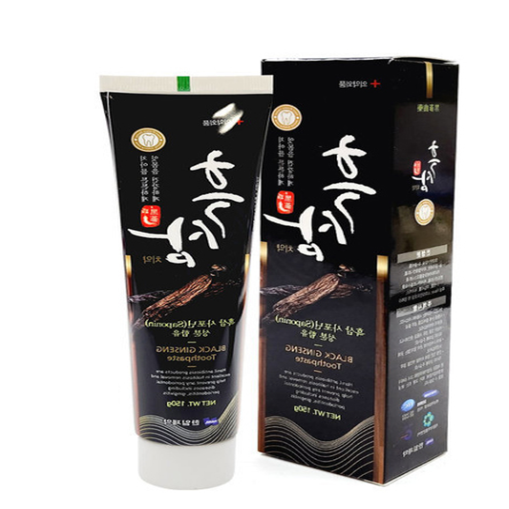 미백치약 치아 홍삼치약 150g 잇몸집중관리 구취제거 흑삼 사포닌함유 충치예방 1+1 - 상세 이미지 3