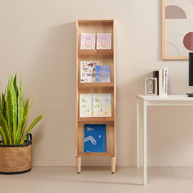 가구의서 H6771 삼나무 4단 잡지꽂이 395x87x1520mm - 상품 이미지