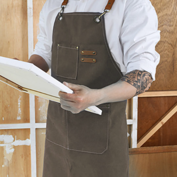 캔버스 목공용 앞치마 워싱 미술 공방 앞치마 바리스타 가드닝 남자