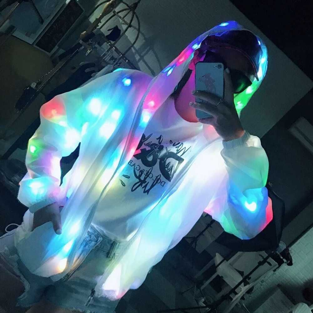 LED 의상 재킷 발광외투 야광옷 발광 댄서 외투 클럽 형광 - 상품 이미지