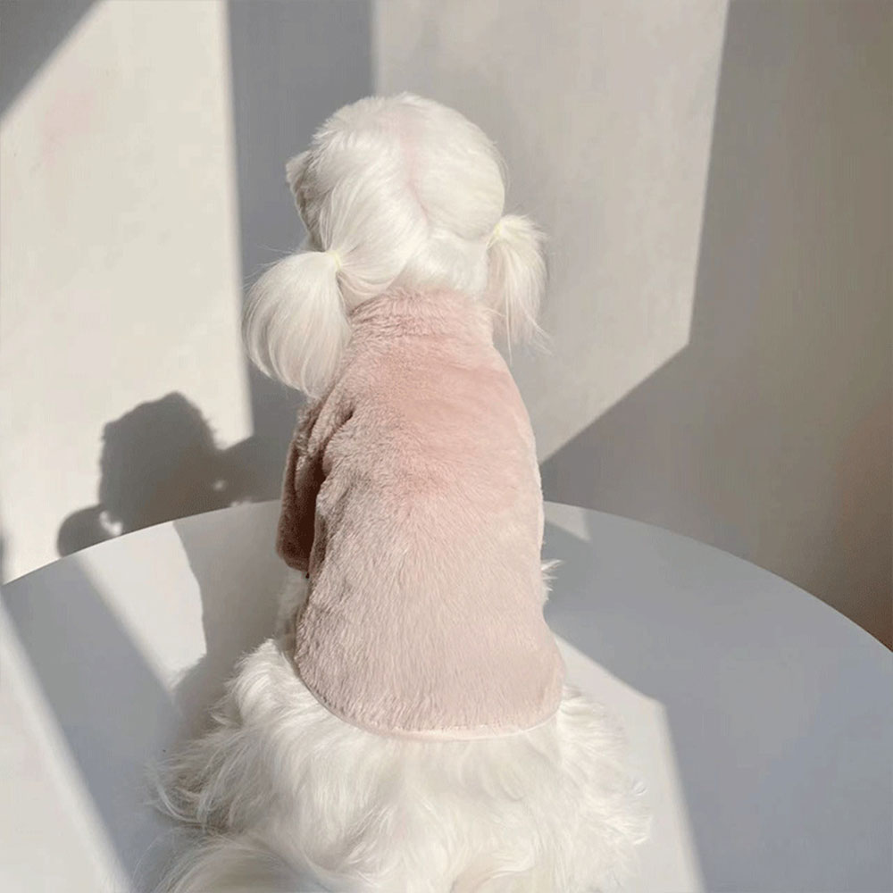 크레용펫 강아지 후리스 뽀글이 집업 겨울옷 - 상세 이미지 4