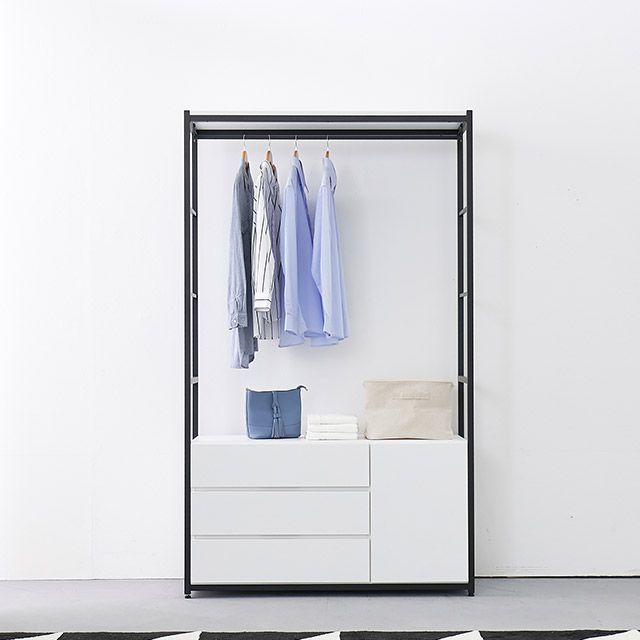 가구의서 G554 3단 서랍행거 1200x400x2020mm - 메인 이미지