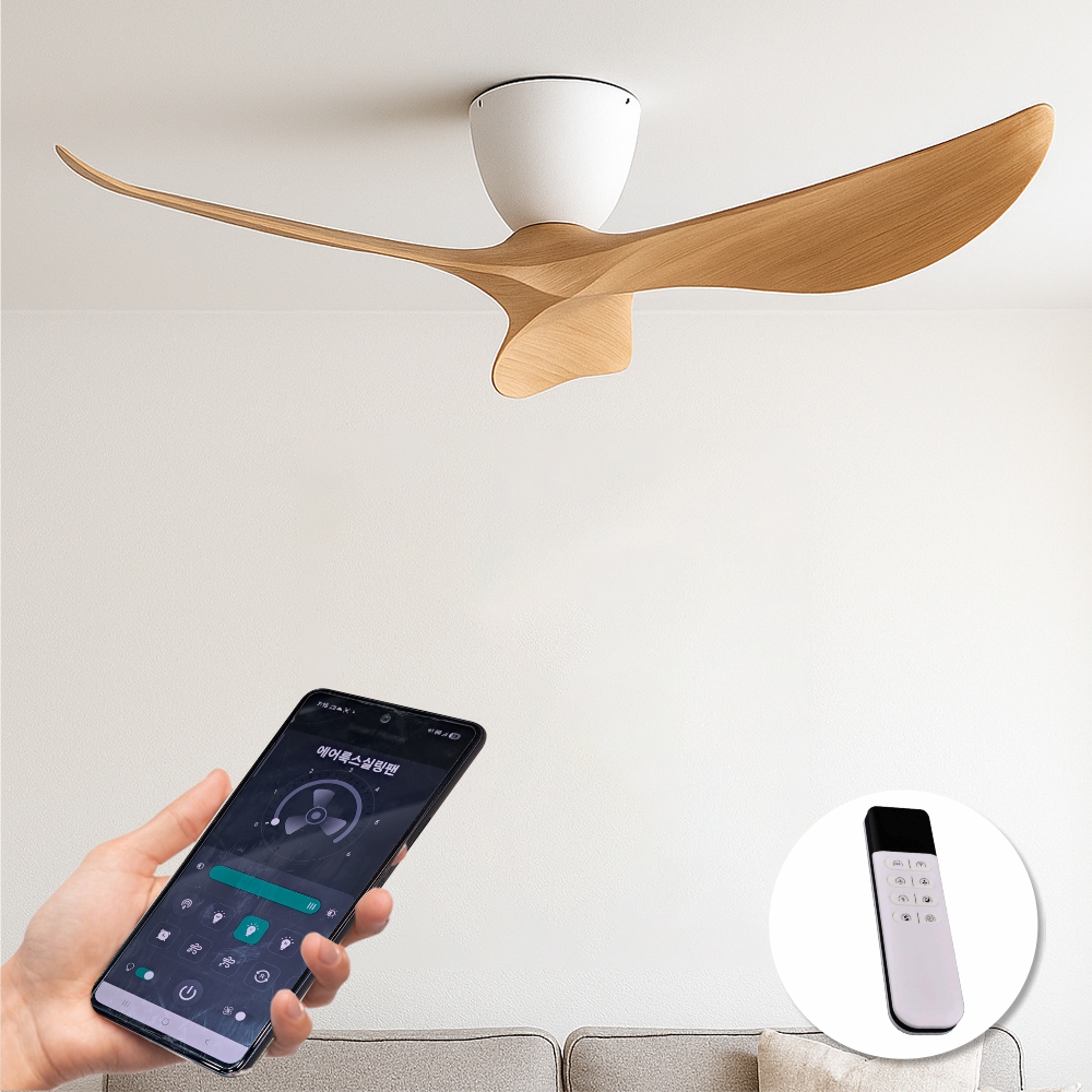 에어룩스 울트라 실링 스마트 IOT 136Cm(54인치) 라이트우드 안방 거실 씰링팬 - 상세 이미지 2
