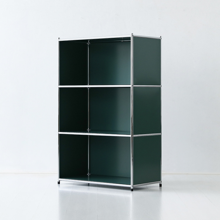 심플리 수납장 BC120 770x400x1200mm, 3단, 다크그린 4705.5873 - 상세 이미지 2