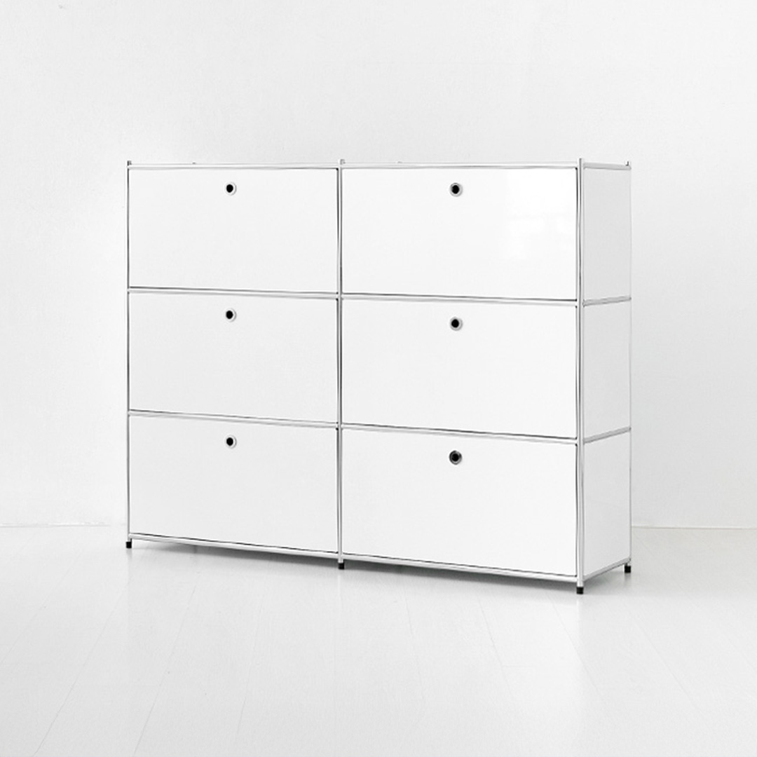 심플리 2x3 수납장 6문 BC134 1520mmx400mmx1210mm, 3단, 퓨어화이트 4195.4170 - 상세 이미지 4