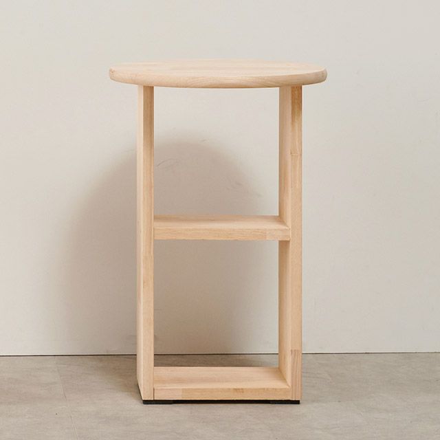 가구의서 H6717 고무나무 키큰 다용도 테이블 350x350x528mm - 상품 이미지