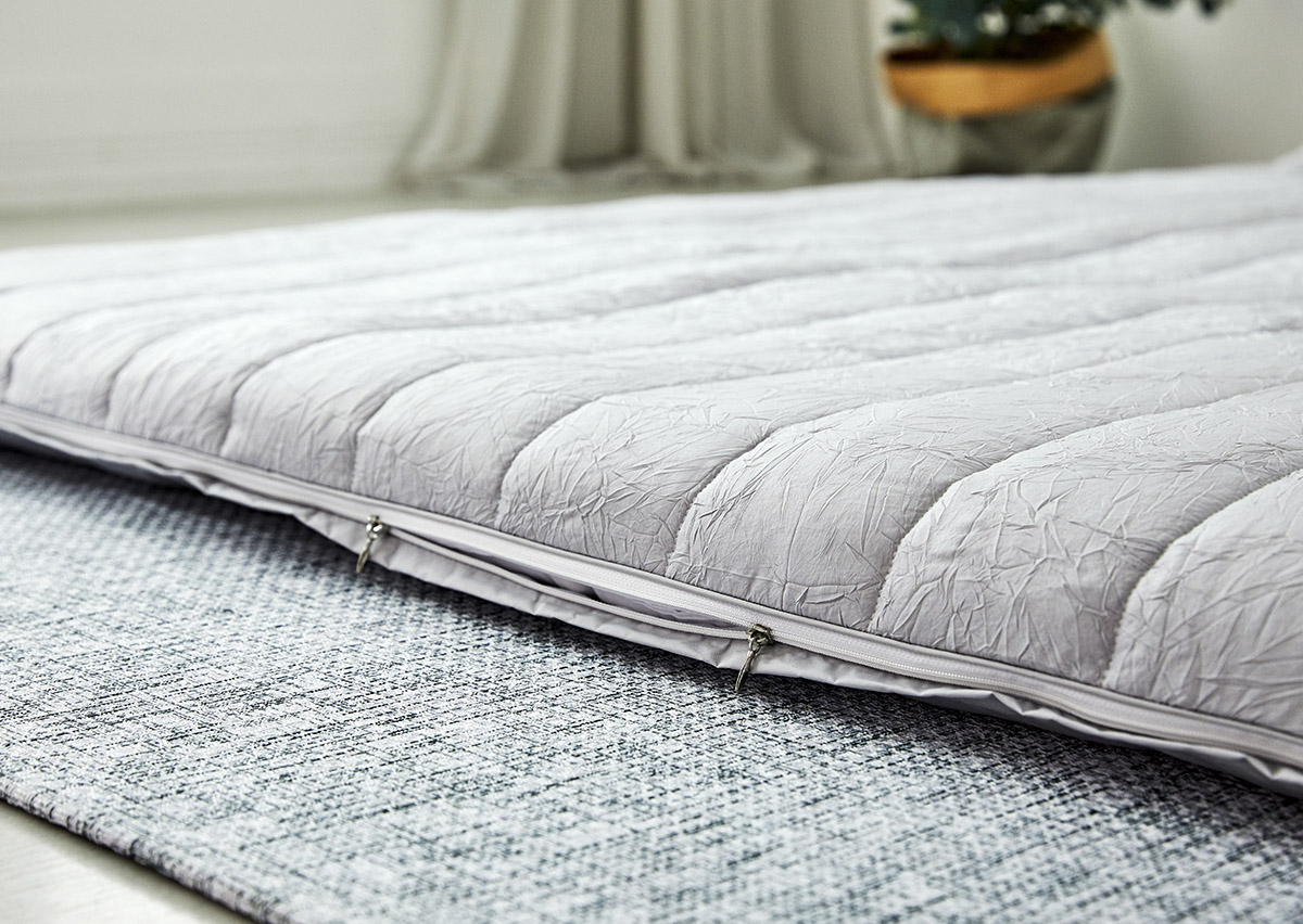 알러지케어 요커버 누빔 토퍼커버 플라워가든 온수매트커버 바닥이불 150x210