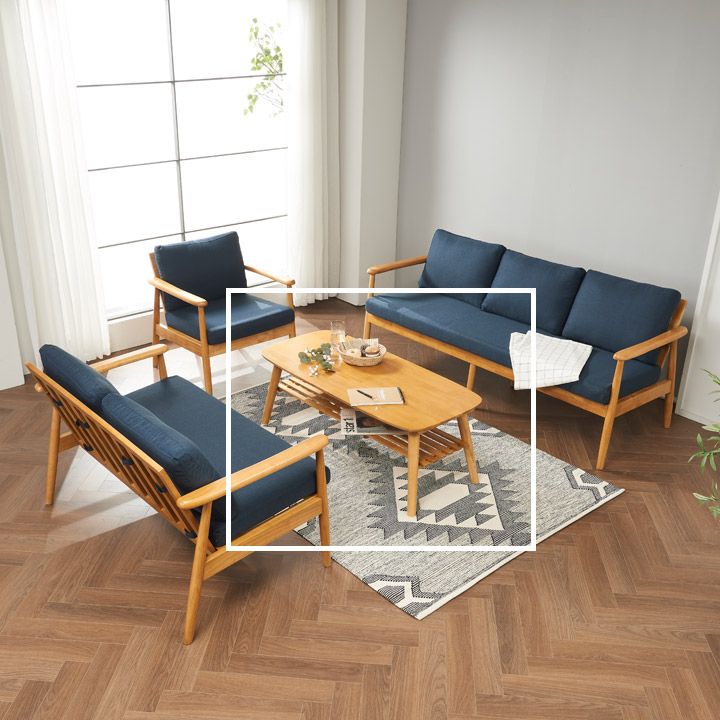 가구의서 마코 고무나무 원목 소파 테이블 1200x550x450mm