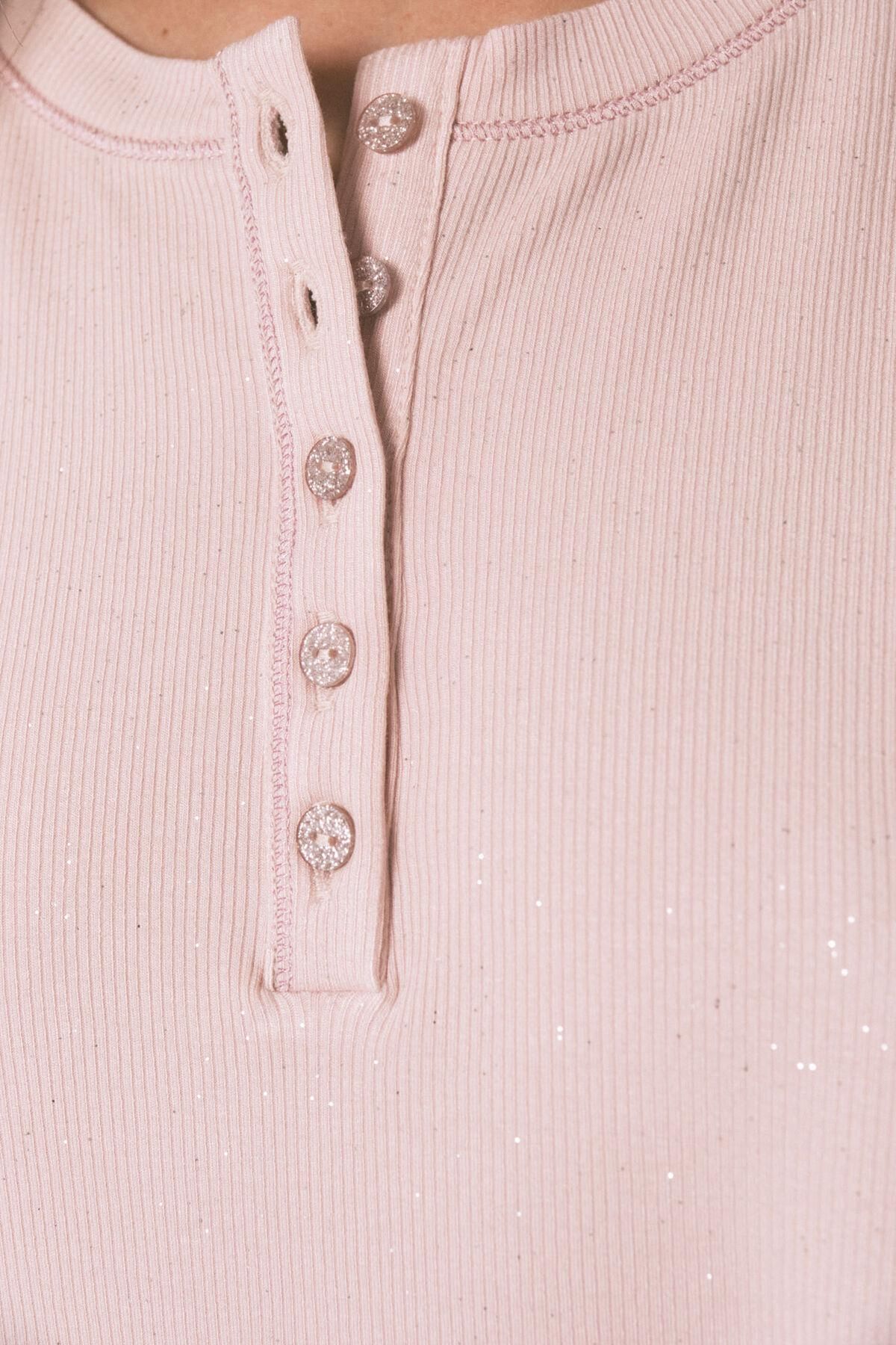 우먼시크릿 글리터 핑크 비스코스 긴팔 티셔츠 3272329 ROSA - 상세 이미지 3