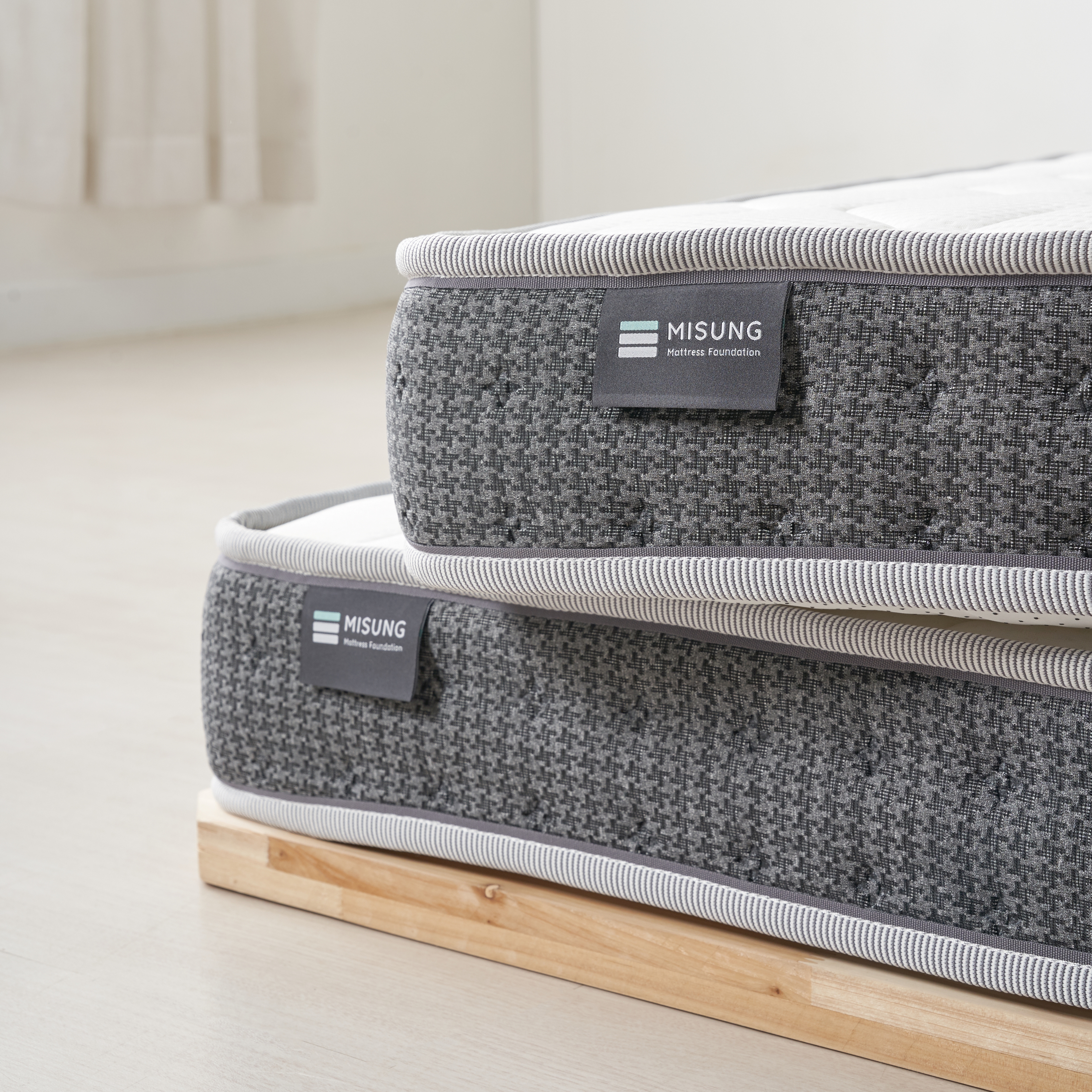 미성침대 슬림핏 본넬 스프링 침대 매트리스 원룸 복층 2층침대 바닥 얇은 슬림핏 S