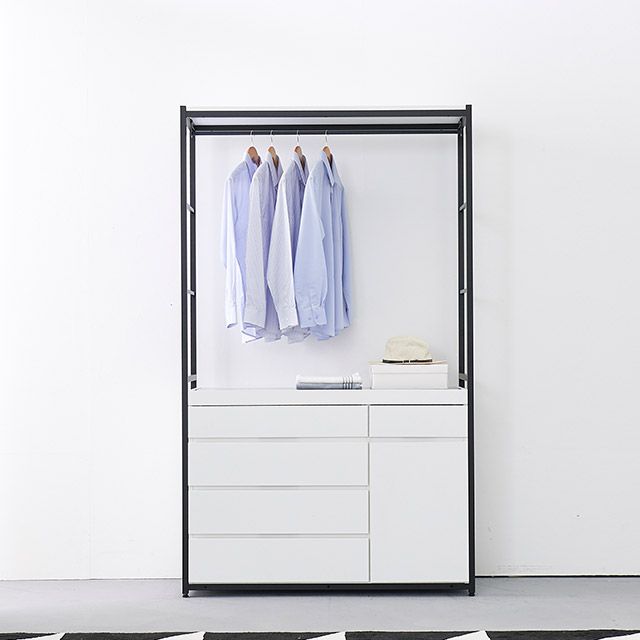 가구의서 G552 서랍 행거 진열장 1200x400x2020mm