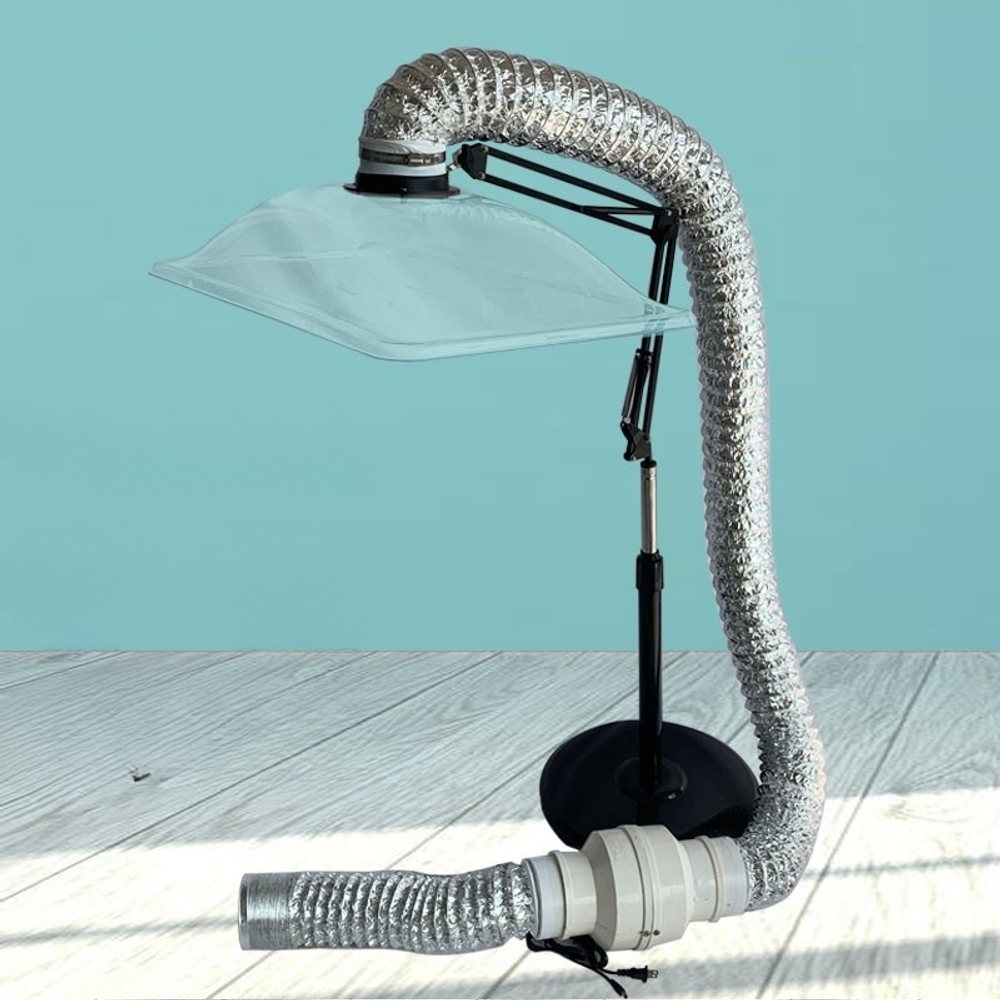 이동식 환풍기 가정용 고기굽기냄새 연기흡입 강한배출 투명후드 65x42cm 커버 (휴대용) - 상세 이미지 2