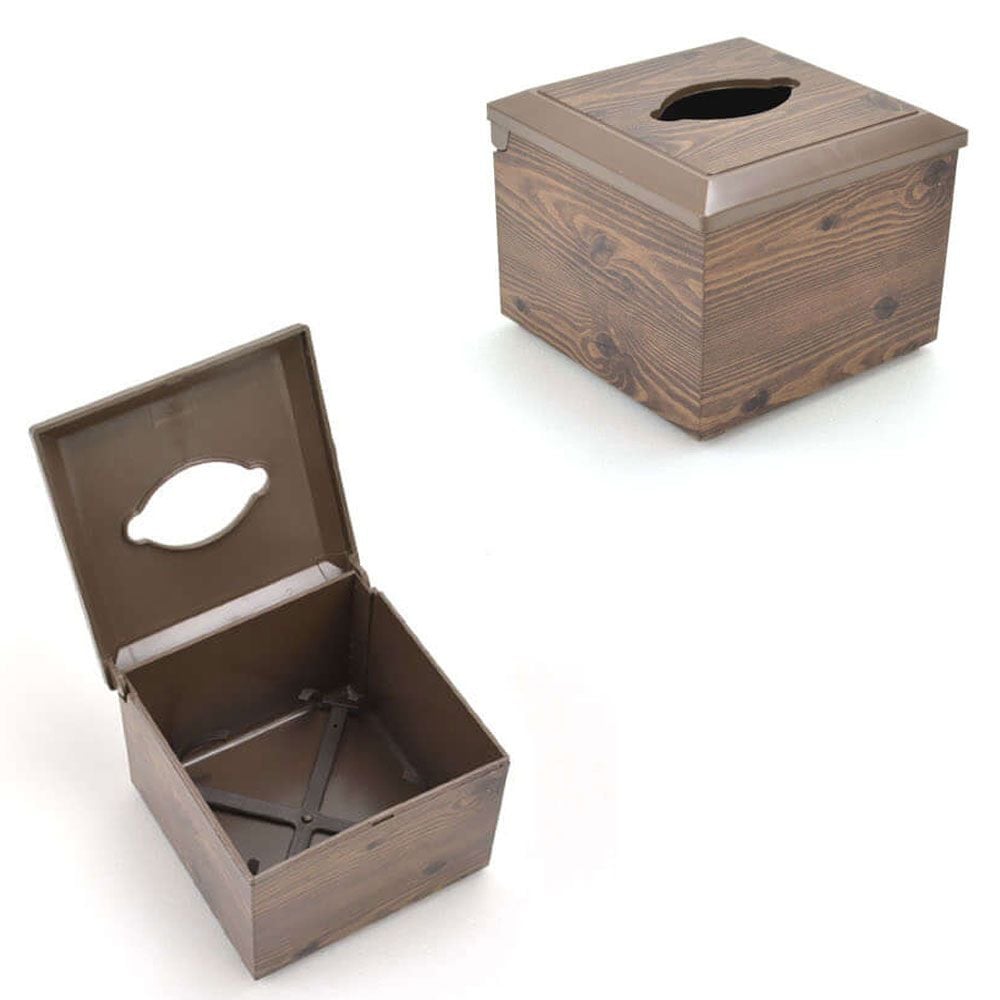 업소용 나무결 냅킨통 냅킨함 12x12x9cm 3호 - 상품 이미지