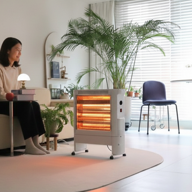 신일 전기히터 카본난로 대형 업소용 사무실 가정용 온열기 전기스토브 난방기 3단 화이트
