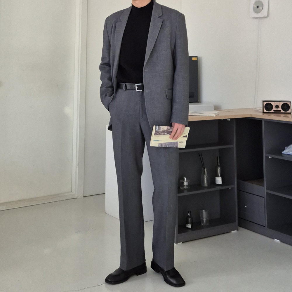 남자 셋업수트 빅사이즈 겨울 남자 정장 세트 남성 셋업 - 상세 이미지 2