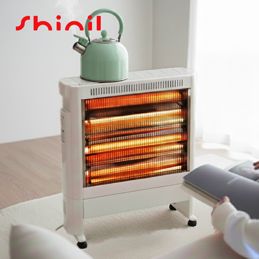 신일 전기히터 카본난로 대형 업소용 사무실 가정용 온열기 전기스토브 난방기 3단 화이트