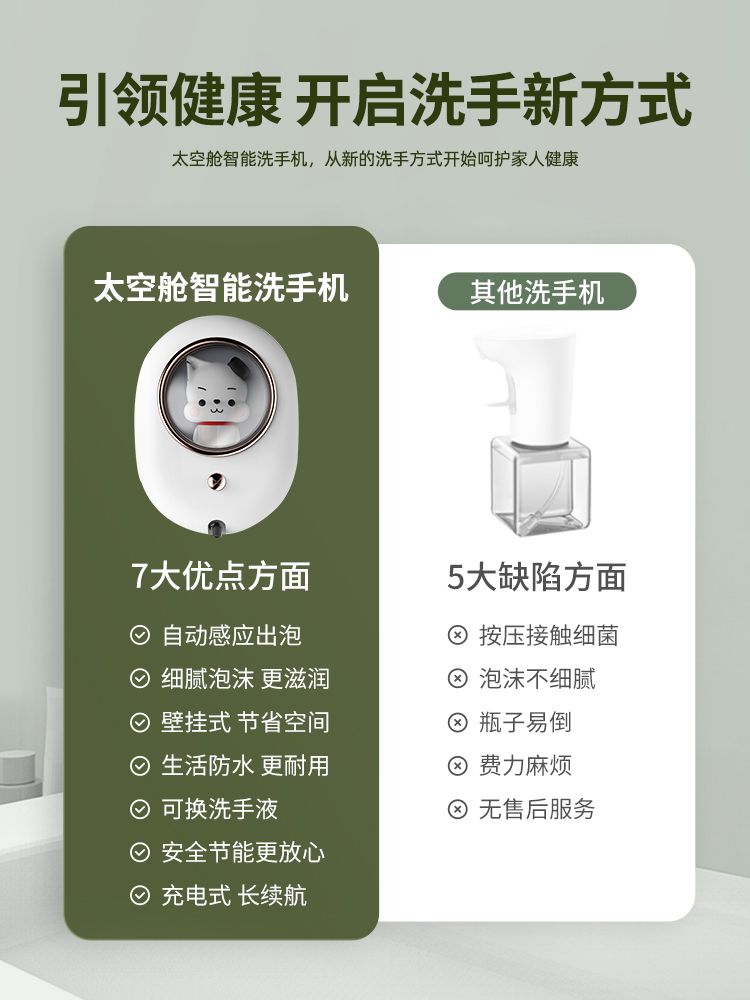 자동 손세정기 디스펜서 핸드워시 거품 벽걸이 센서 세정기 - 상세 이미지 2