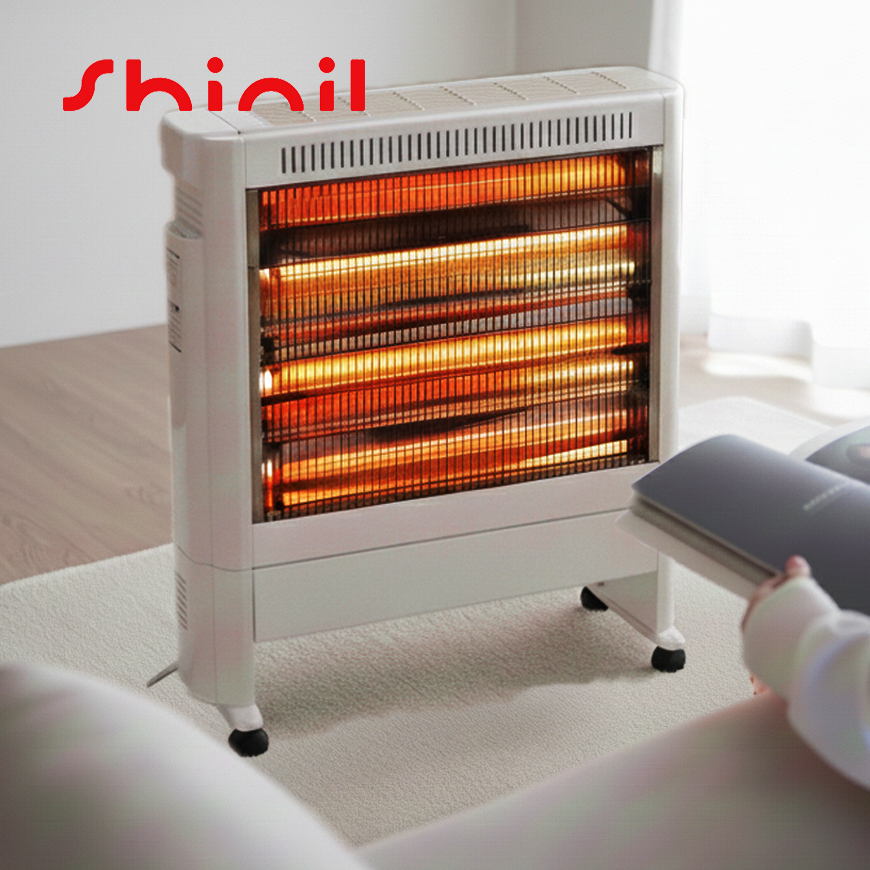 신일 전기히터 카본난로 대형 업소용 사무실 가정용 온열기 전기스토브 난방기 3단 화이트