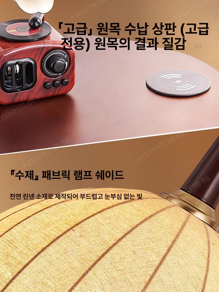 플로어 조명 스탠드 협탁 현관 거실 빈티지 인테리어 장식 테이블 - 상세 이미지 3