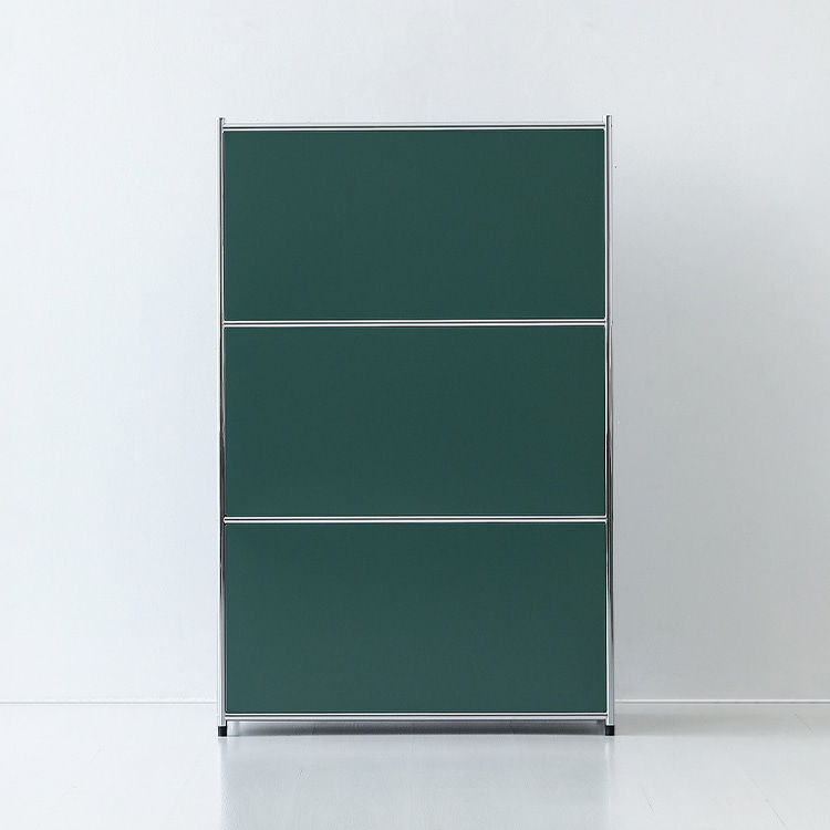 심플리 수납장 BC120 770x400x1200mm, 3단, 다크그린 4705.5873 - 상세 이미지 3