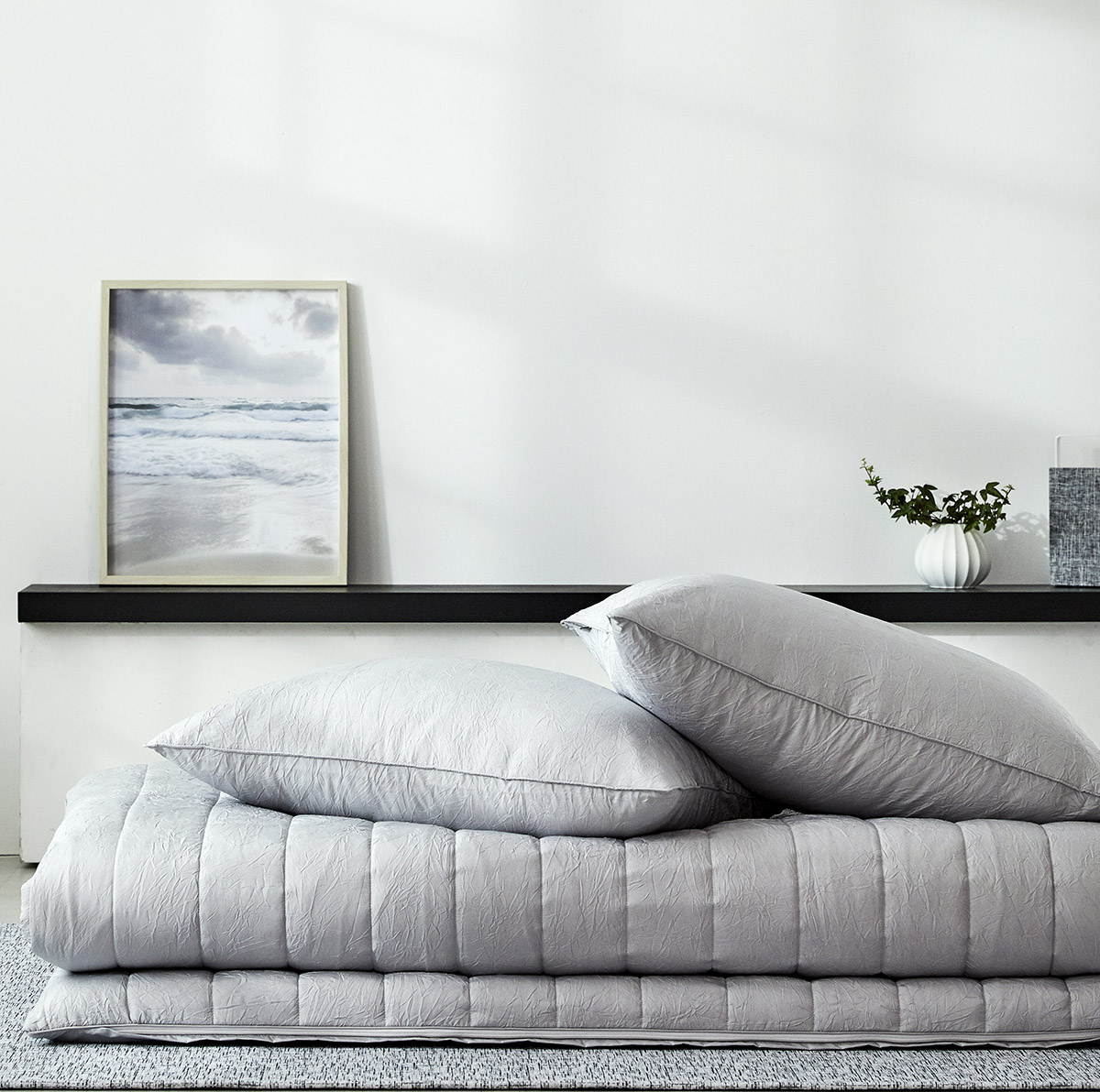 알러지케어 온수매트커버 겸용 요커버 바닥이불 모달 체크 손님용이불 110x210