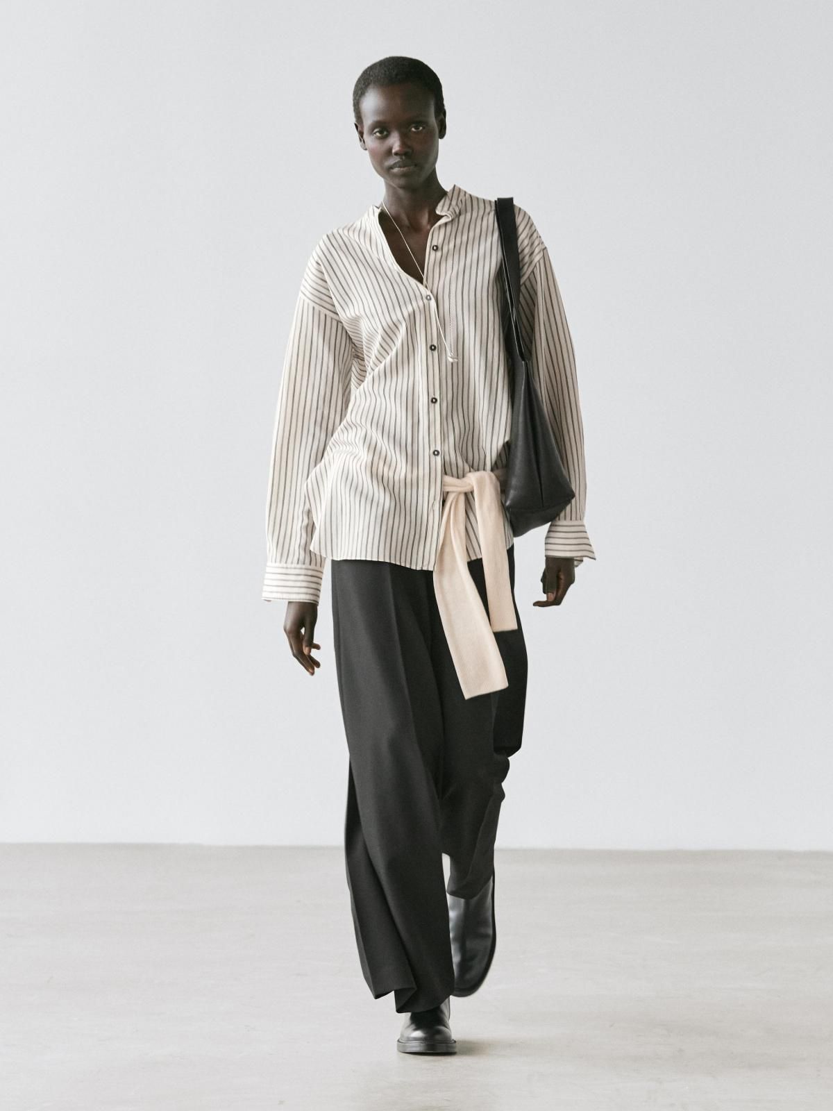 마시모두띠 스트라이프 스탠드카라 긴팔 셔츠 5123/723 OFF WHITE - 상세 이미지 2