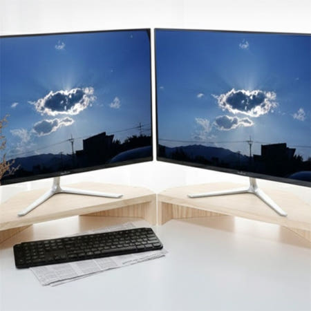 굿픽몰 모니터 코너스탠드 노트북거치대 노트북스탠드 책상모니터받침대