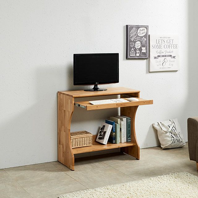 가구의서 HZ2407 엘다 원목 입식 컴퓨터책상 800x400x750mm - 메인 이미지
