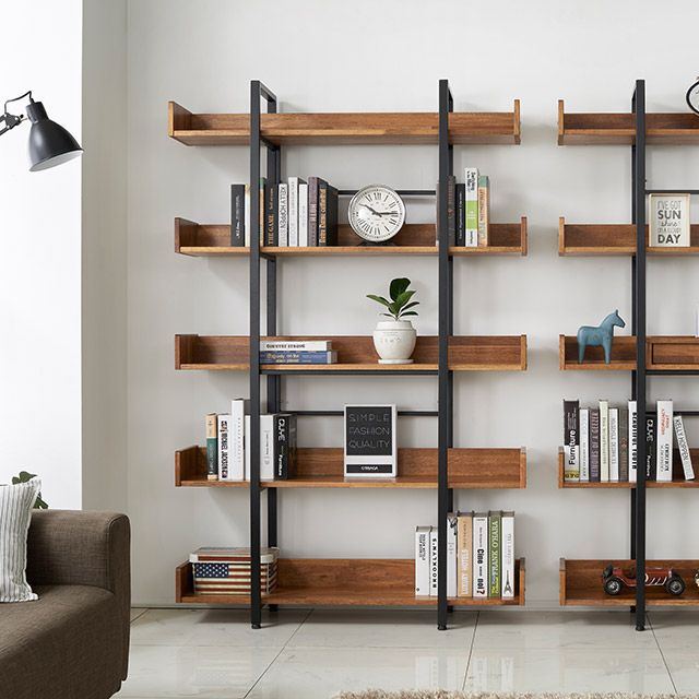 가구의서 HZ2820 원목 스틸장식장 1200x300x2000mm