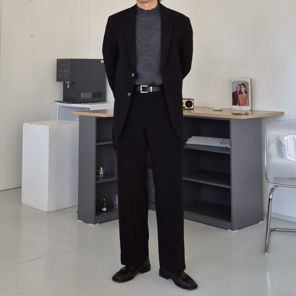 남자 셋업수트 빅사이즈 겨울 남자 정장 세트 남성 셋업 - 상세 이미지 3