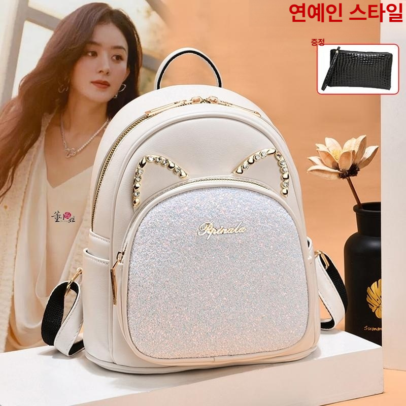 여성 가벼운 미니백 경량 캐주얼 가방 데일리 블랙 - 상세 이미지 2
