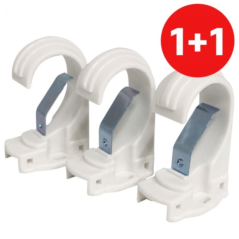 1+1 커튼브라켓  화이트35mm  커텐봉 링