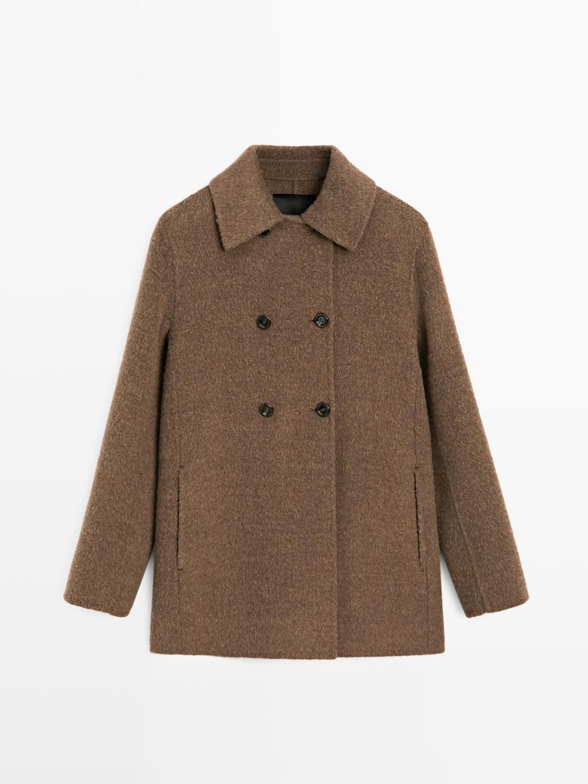 마시모두띠 울블렌드 더블 코트 브라운 6406/633 MOLE BROWN - 상품 이미지