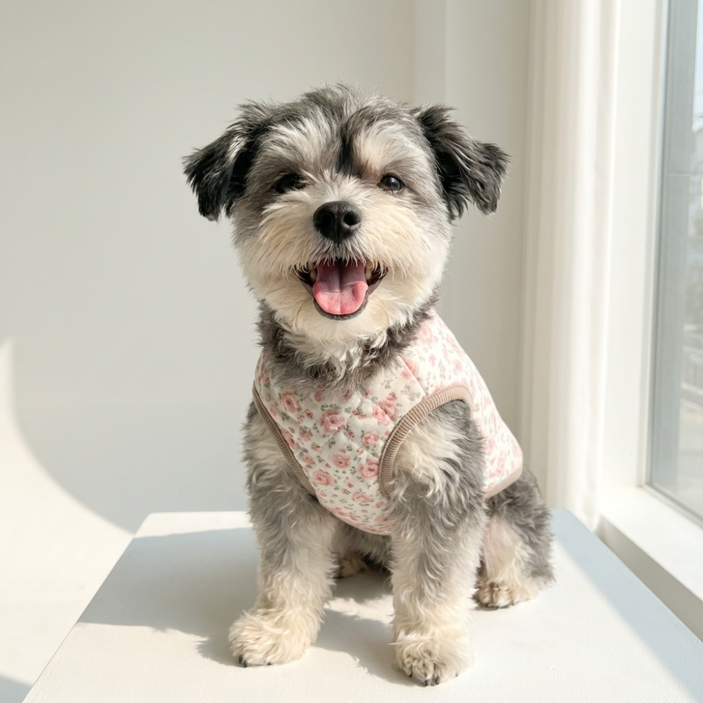 뚜담 강아지김장조끼 고양이 할머니조끼 반려견 히트텍