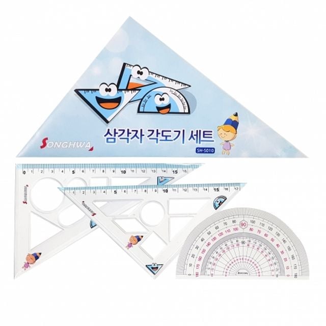 송화 1000 삼각자 각도기세트 SH-S010 박스(960개입) - 상품 이미지