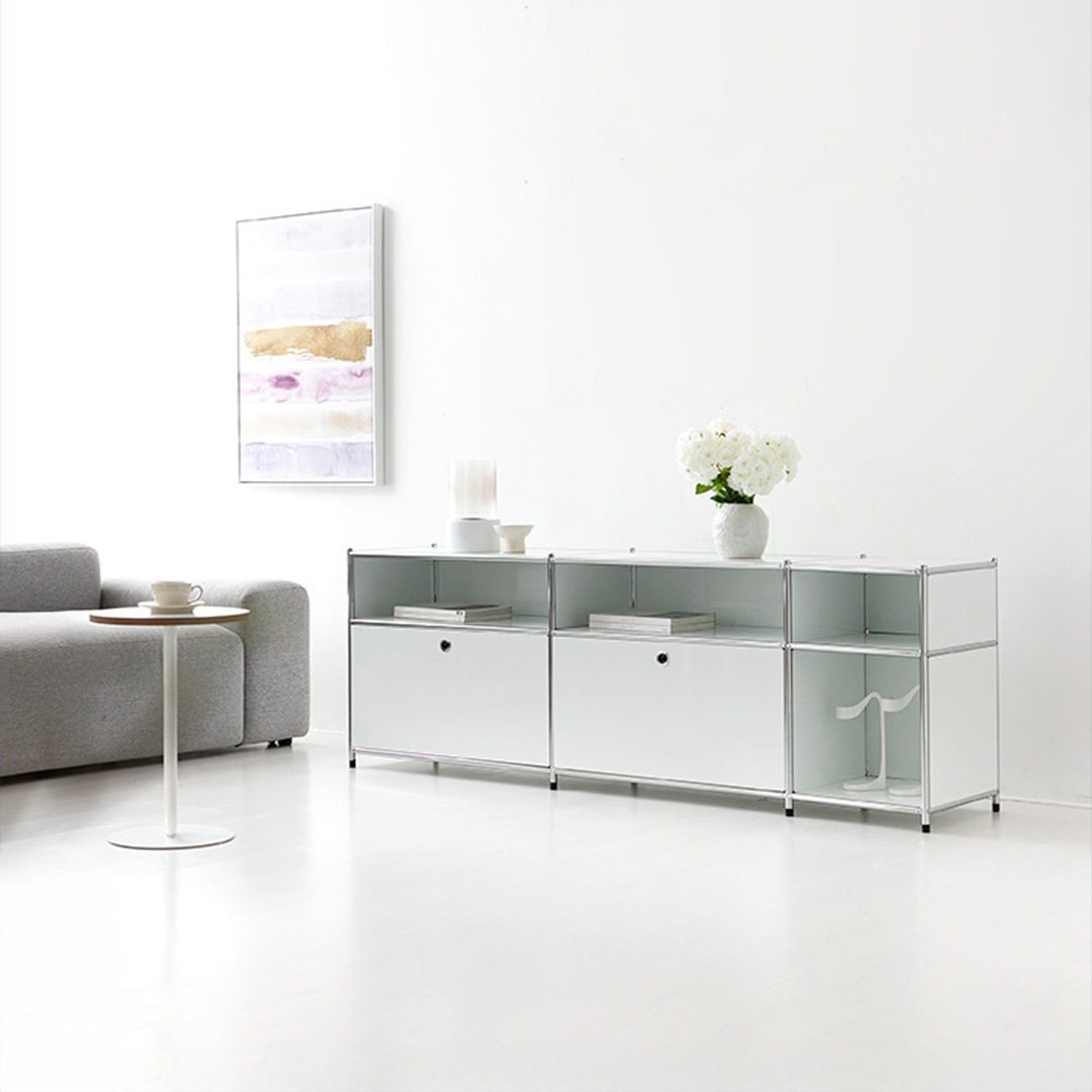 심플리 3x2 수납장 2문 BC144 1890mmx400mmx645mm, 2단, 화이트 7670.3974 이미지 6