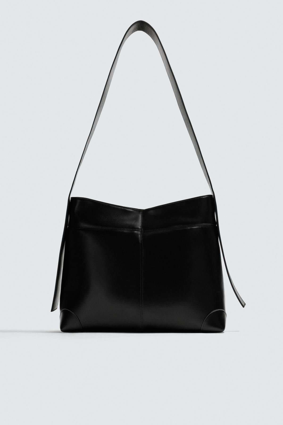자라 미니멀 토트백 스티치 블랙 3313/720 BLACK - 상품 이미지