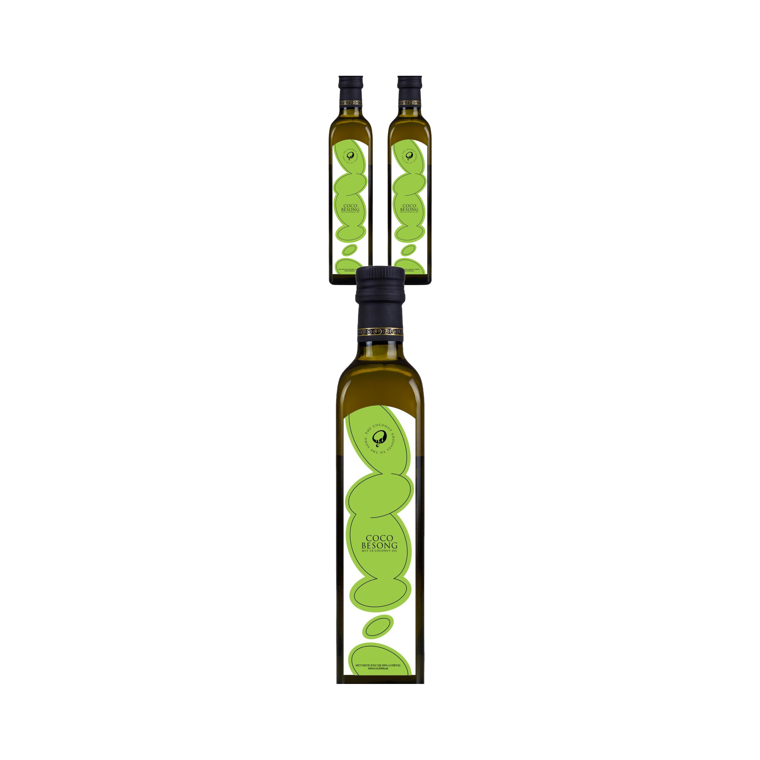 코코비쏭 MCT 코코넛오일 C8/C10 500ml, 3개 - 상품 이미지