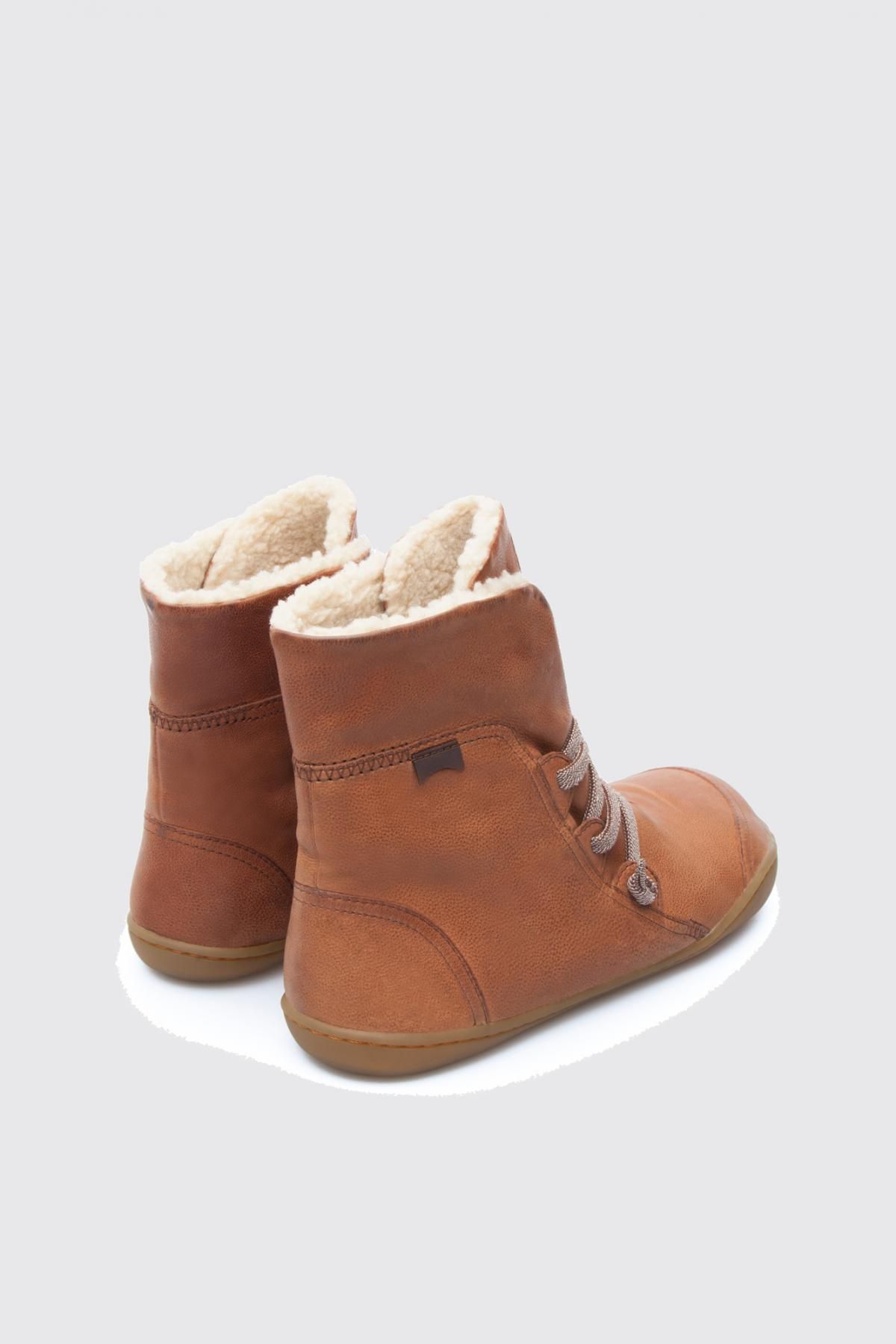 캠퍼 베어풋 레이스업 앵클부츠 Peu 46477-034 BROWN - 상세 이미지 3