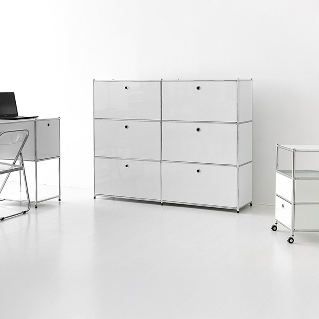 심플리 2x3 수납장 6문 BC134 1520mmx400mmx1210mm, 3단, 퓨어화이트 4195.4170 이미지 7