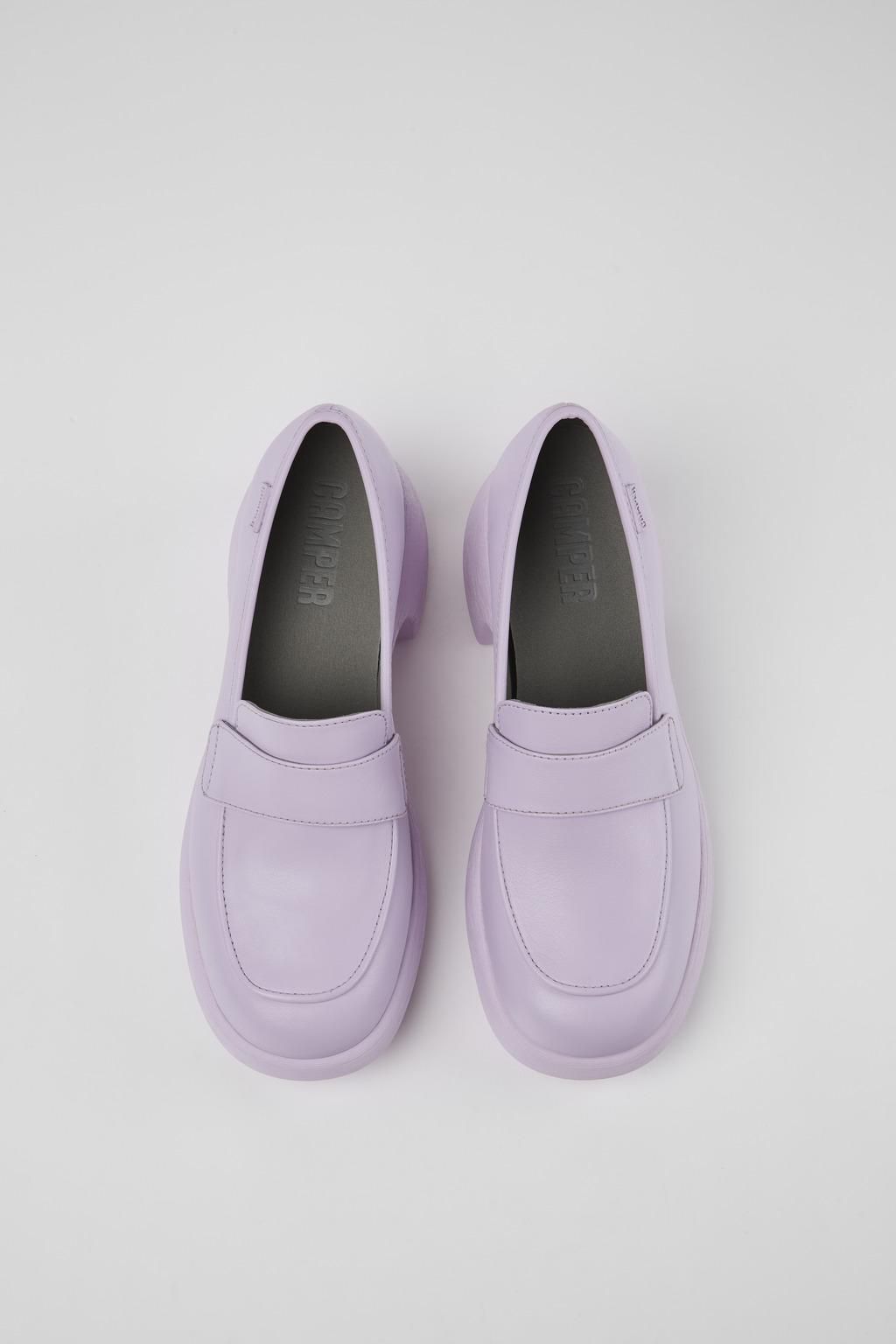 캠퍼 퍼플 가죽 힐 로퍼 Thelma K201292-019 PURPLE - 상세 이미지 4