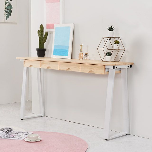 가구의서 CZ3156 원목 서랍 테이블 1500x350x760mm - 메인 이미지