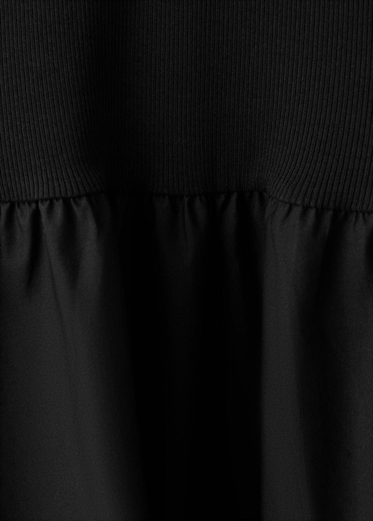 망고 플레어 폴로카라 롱 원피스 블랙 27052541 NEGRO 이미지 8