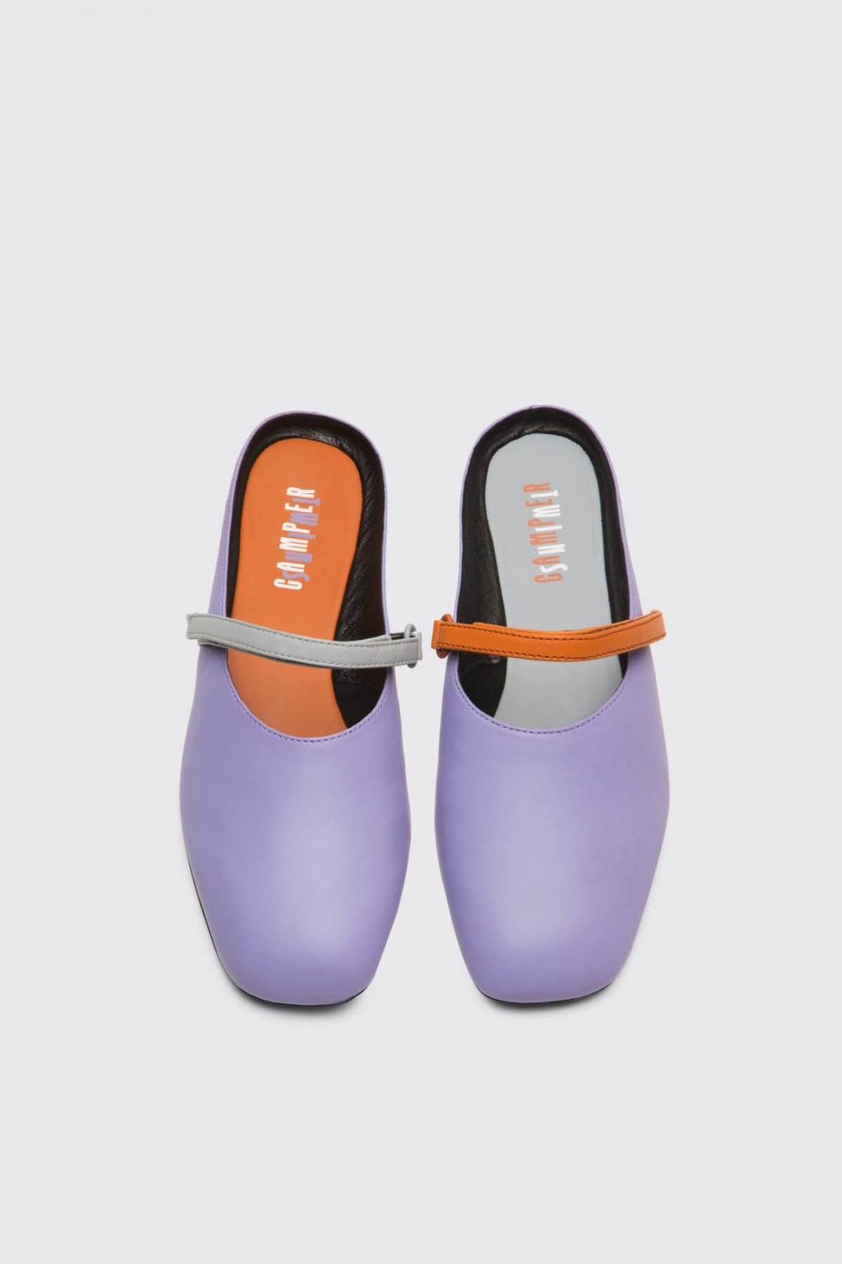 캠퍼 라벤더 누벅 스트랩 슬리퍼 Twins K200990-002 PURPLE - 상세 이미지 4