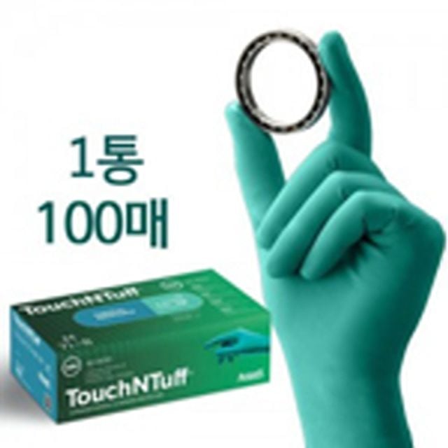 다목적 화학 실험용 고무 안전 장갑 그린 색상 100EA S - 상품 이미지