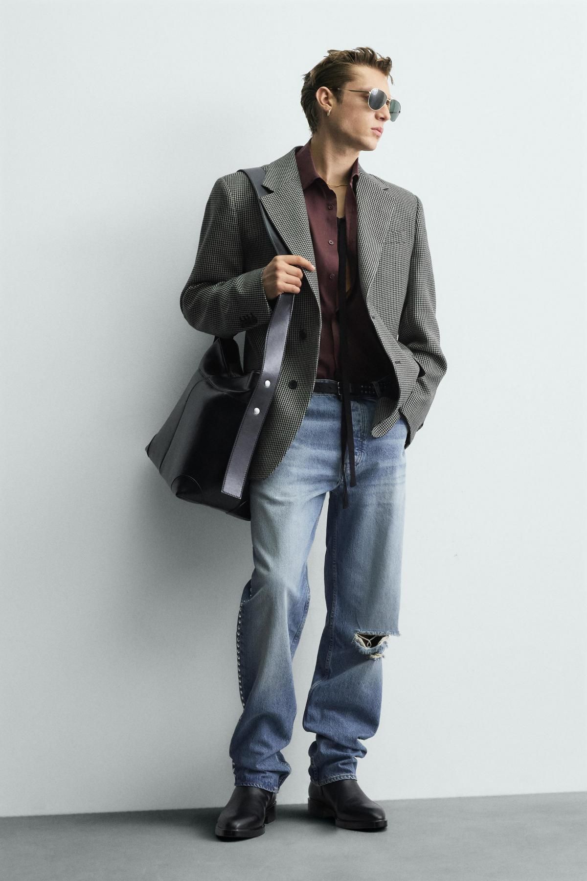 자라 미니멀 토트백 스티치 블랙 3313/720 BLACK - 상세 이미지 2
